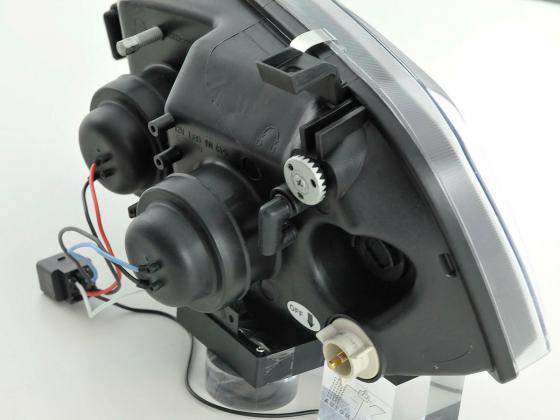 Scheinwerfer Set Daylight LED Tagfahrlicht VW Golf 3 91-97 schwarz Scheinwerfer Set Daylight LED Tagfahrlicht VW Golf 3 91-97 schwarz